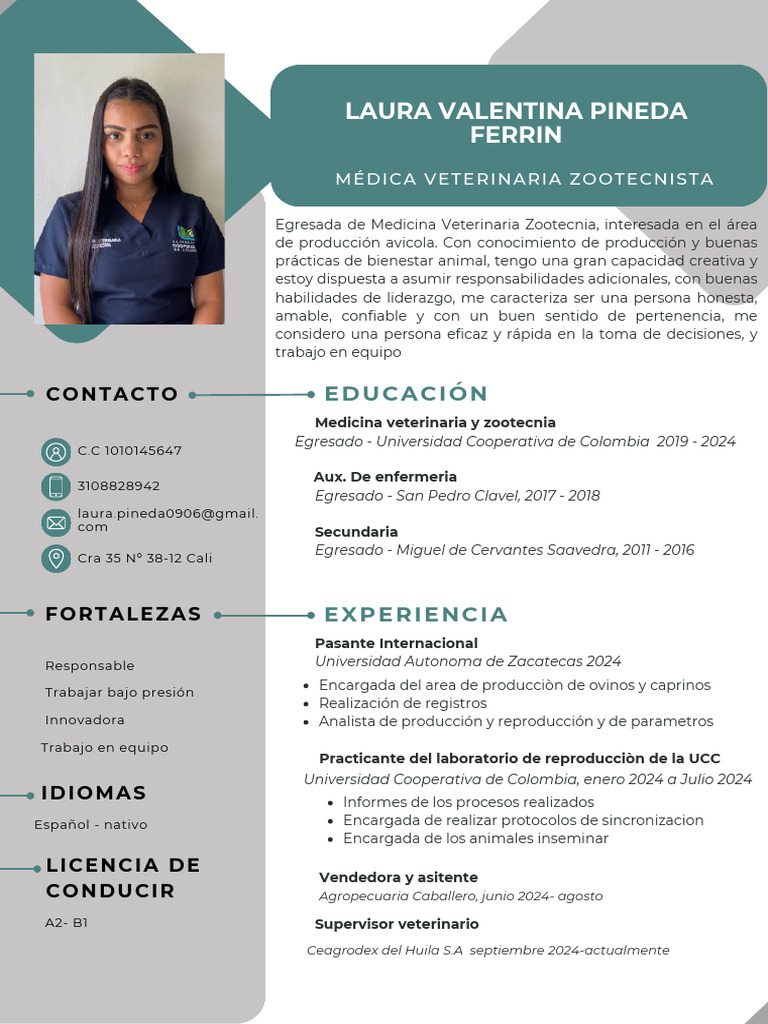 Perfil Profesional: Médico Veterinario Zootecnista | PDF | Medicina ...