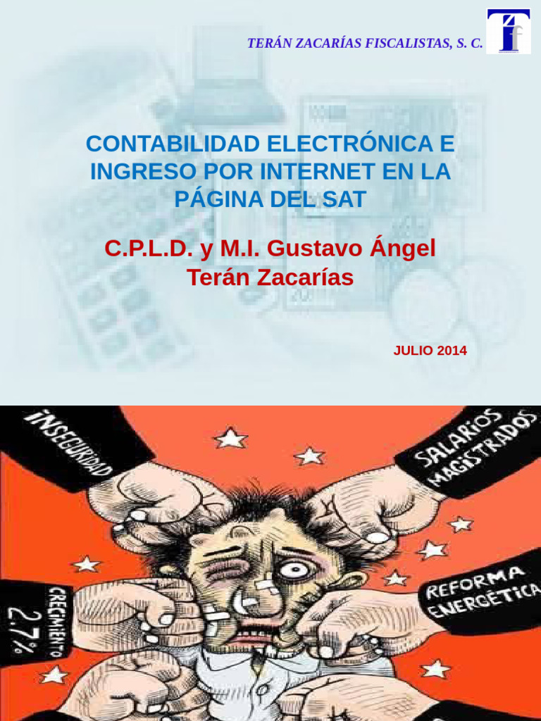 Contabilida Electrónica e Ingreso Por Internet Al Sat Jul 2014 | PDF ...