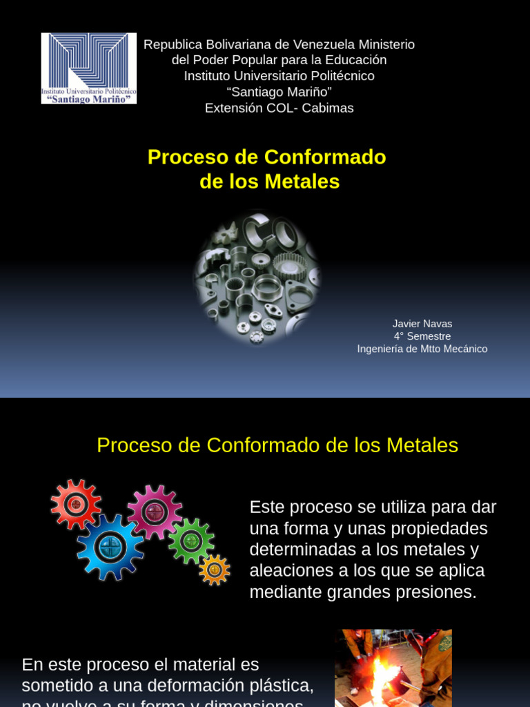 Proceso de Conformado de Metales | PDF | Deformación (ingeniería ...