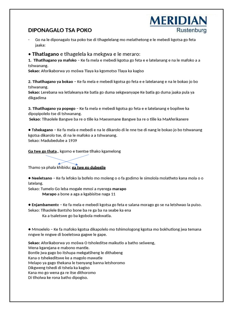 Panduan Diponagalo Tsa Poko | PDF