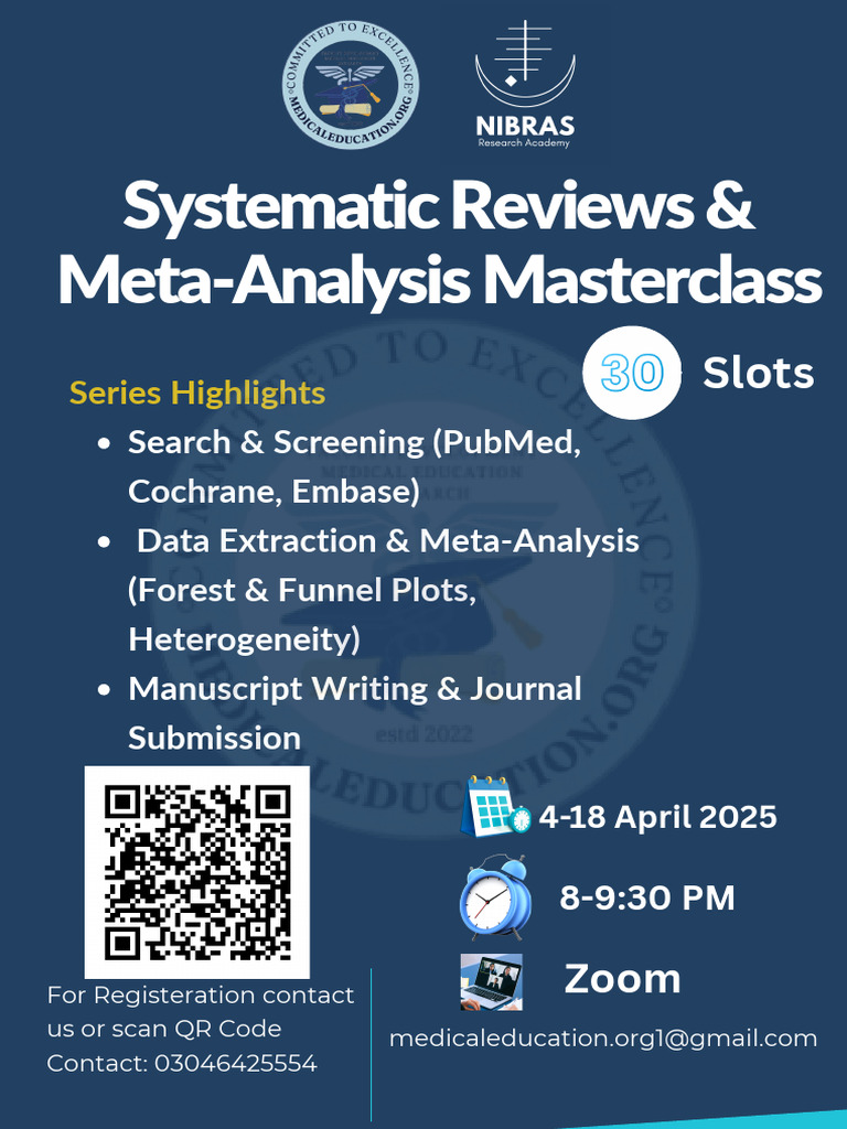Systematic Reviews Masterclass Webinar | PDF | Systematic Review | Meta ...