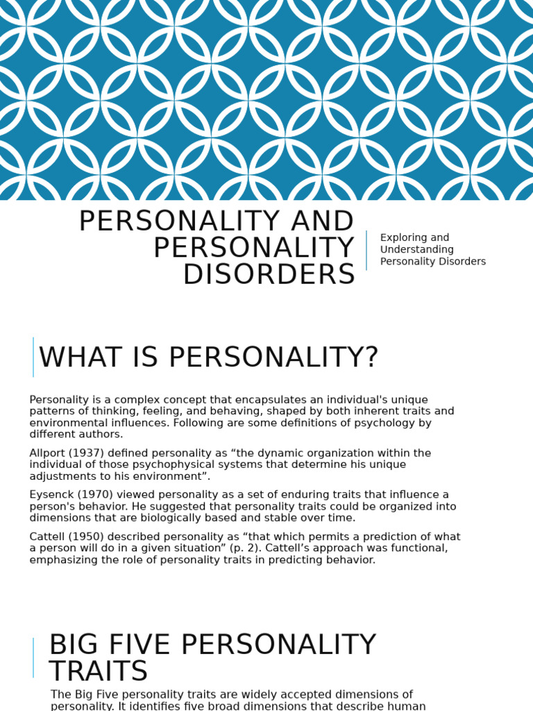 Understanding Personality Disorders | PDF | Personality Disorder ...