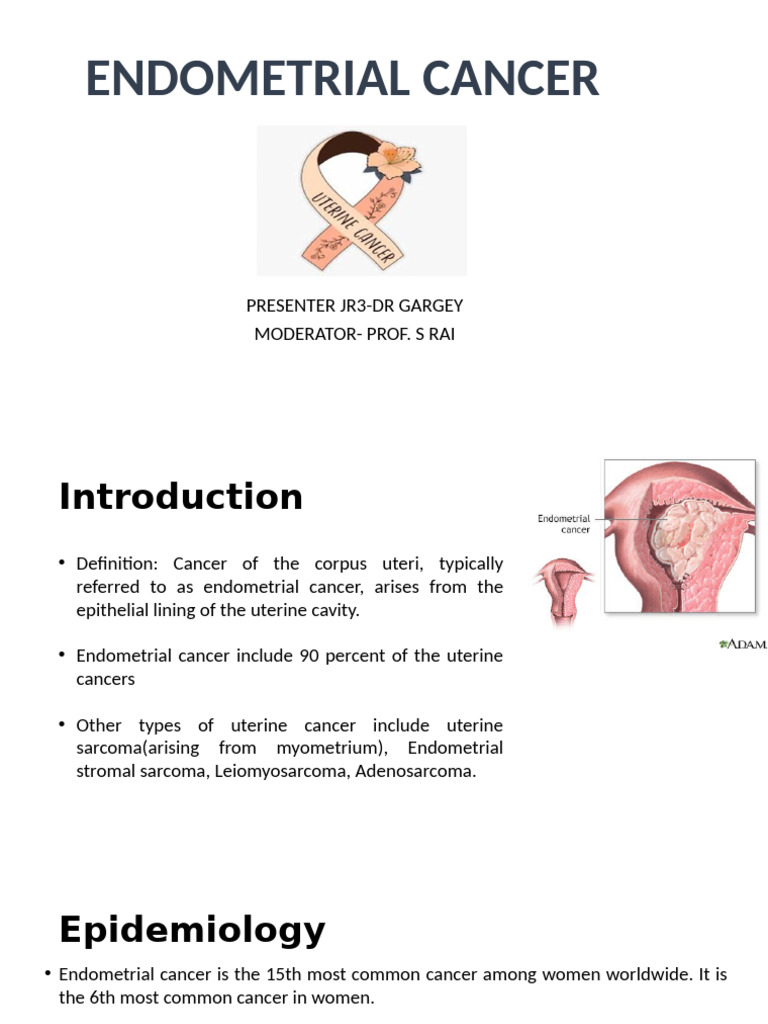 Endometrial Cancer: Risks and Pathogenesis | PDF | Cancer | Ovarian Cancer