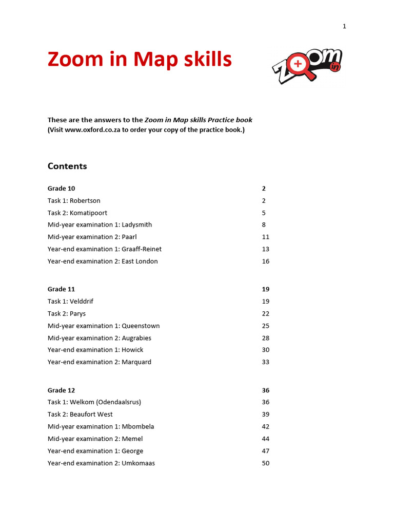 Zoom in Map Skills Practice Answers | PDF | Geographic Information ...