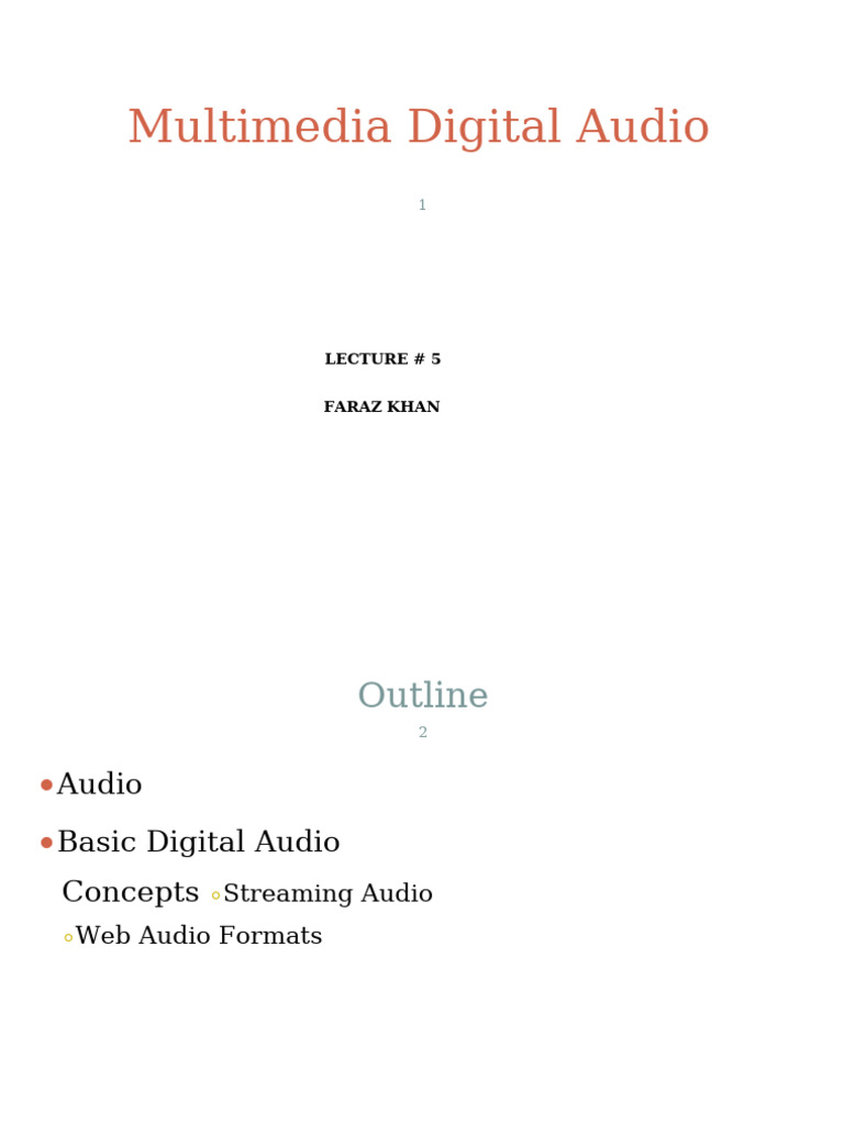 Week 11 Mma Audio 1 | PDF | Analog To Digital Converter | Sampling ...