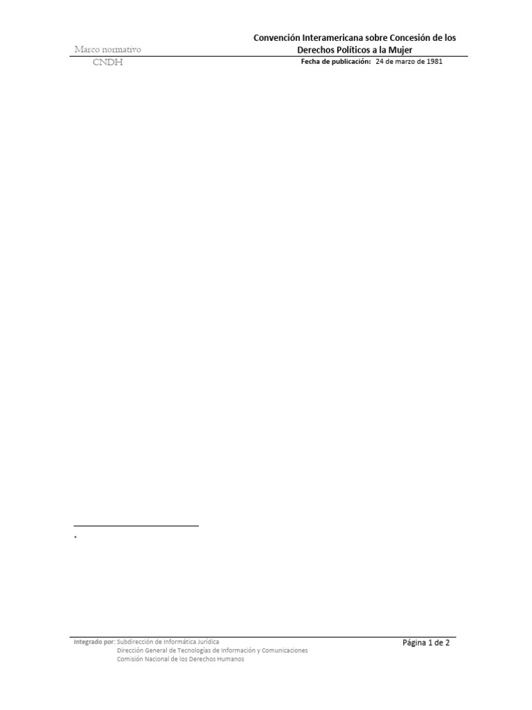 Derechos Políticos de la Mujer en América | PDF | Convenio europeo de ...