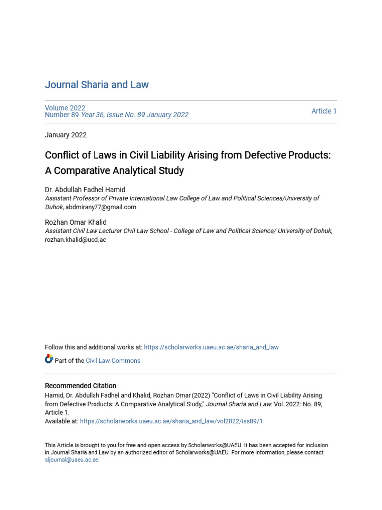 Comparative Study on Product Liability Laws | PDF | Justice | Crime ...