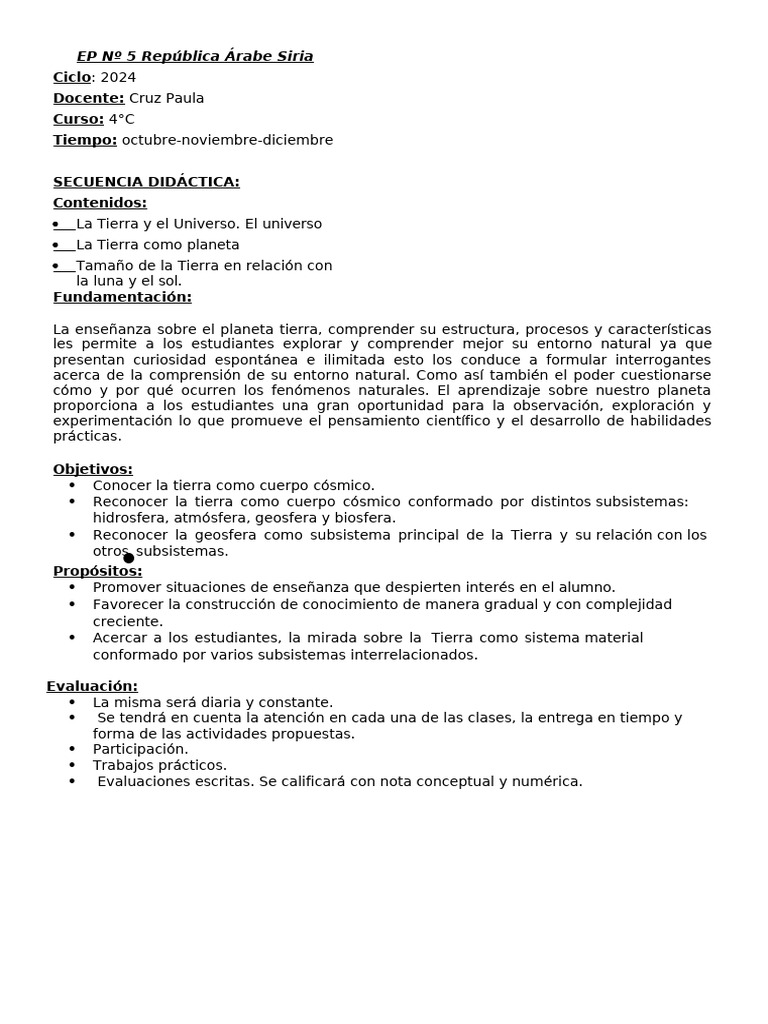 Secuencia Cs Nat 4to c | PDF