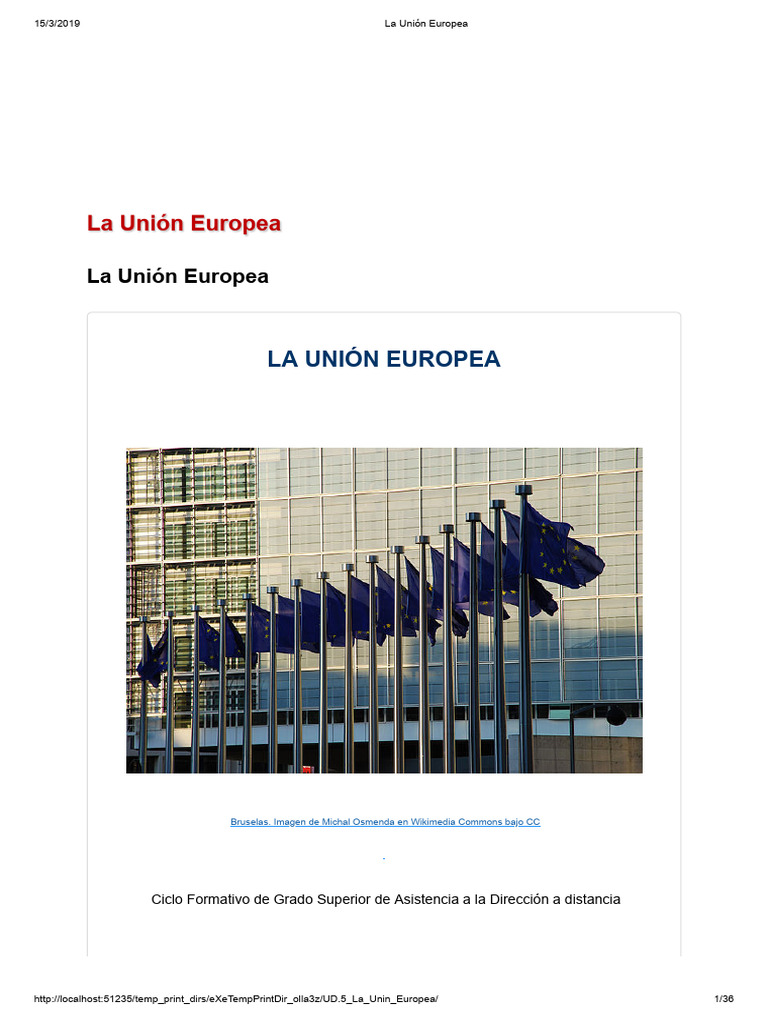 Estructura y Funciones de la UE | PDF | Parlamento Europeo | Política ...