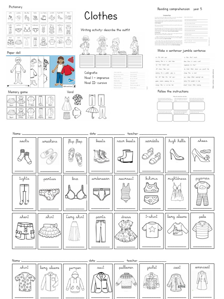 Clothes 1 | PDF | Clothing | Sock