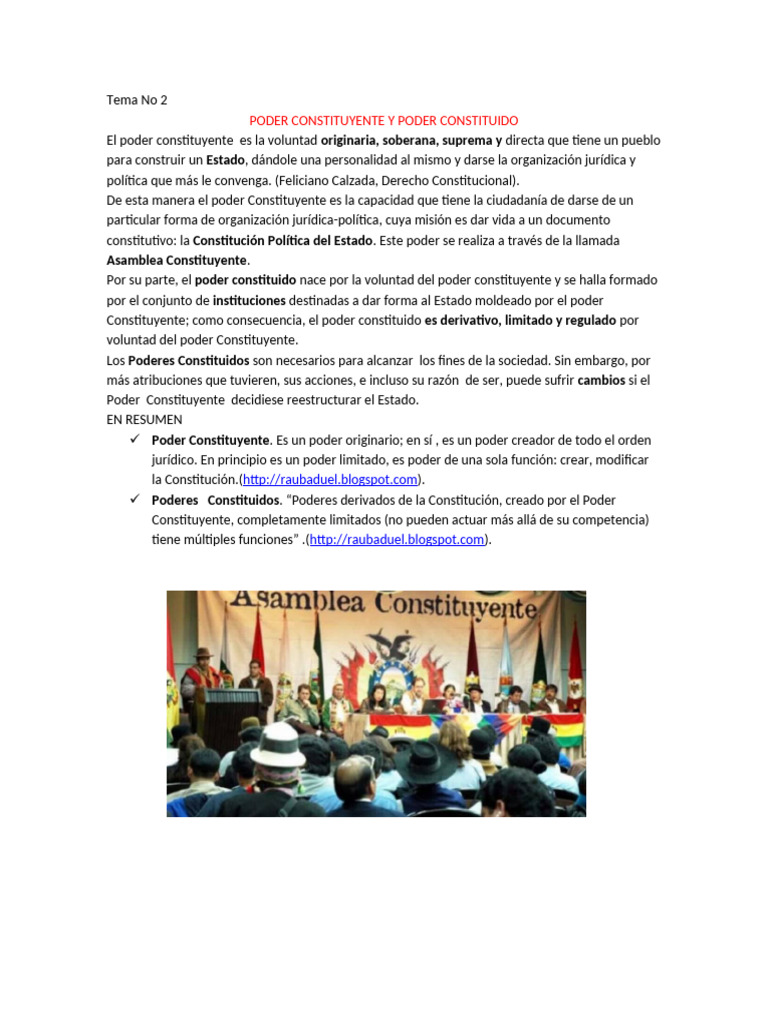 Poder Constituyente y Constituido | PDF