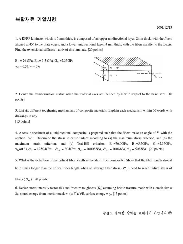 Advanced Composite Materials Exam | PDF | Strength Of Materials | Fracture