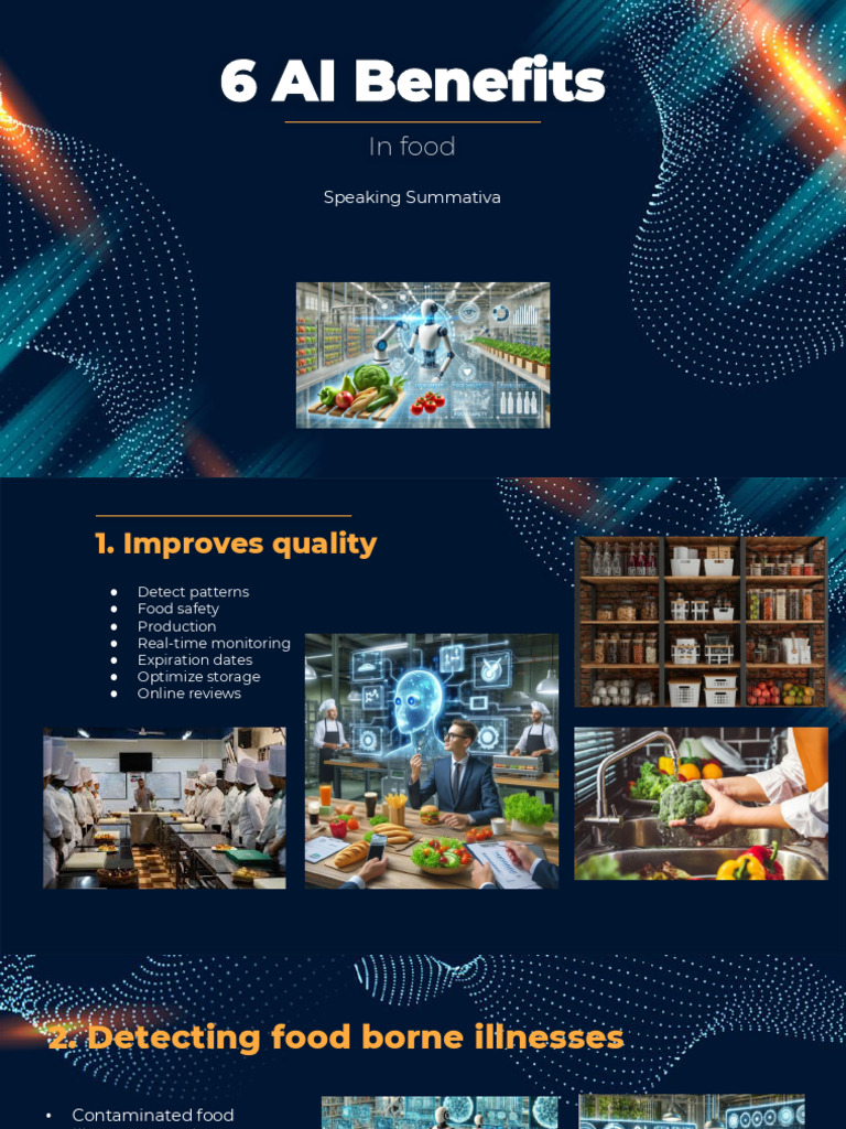 Potential AI Benefits in The Food Field Presentation | PDF