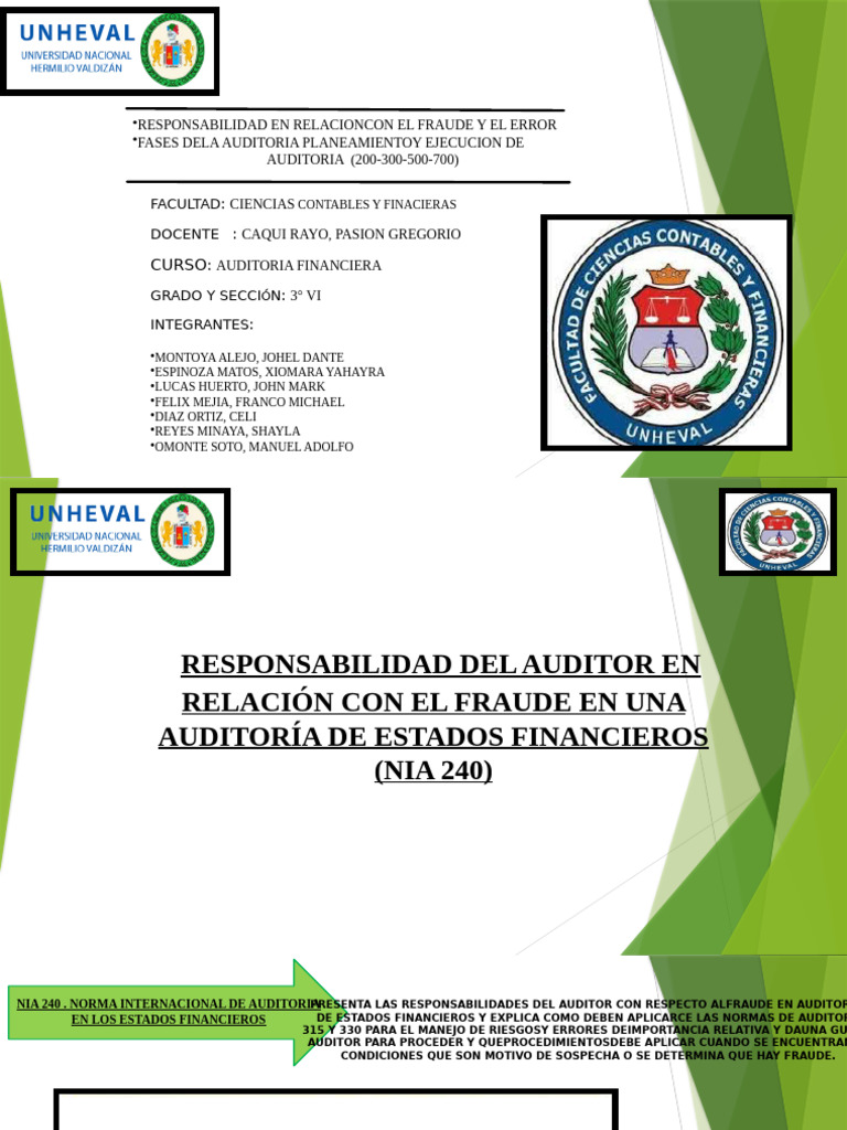 Responsabilidad del Auditor en Fraude | PDF | Auditoría | Contralor