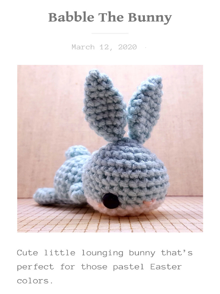 Babble The Bunny | PDF