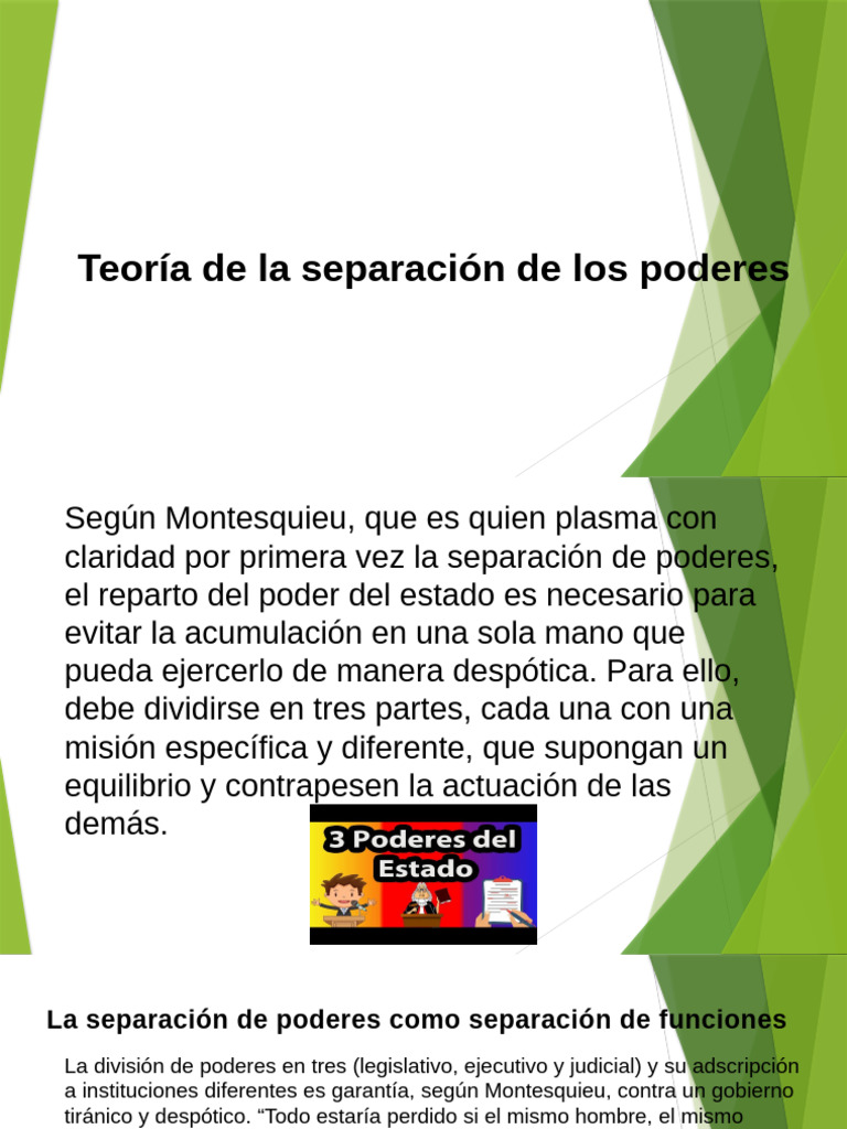 Teoría de La Separación de Los Poderes | PDF