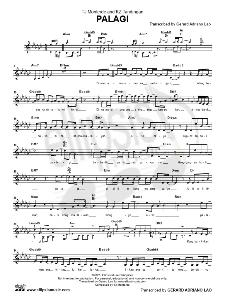 Palagi - KZ and TJ Monterde | PDF
