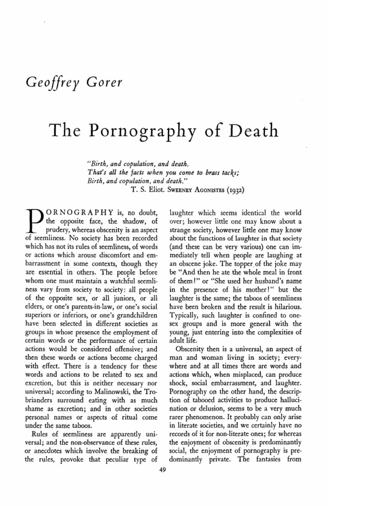 The Shift in Death's Prudery | PDF