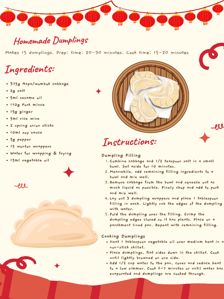 Easy Homemade Dumplings Recipe | PDF