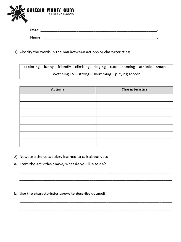 Vocabulary Classification and Self-Description | PDF