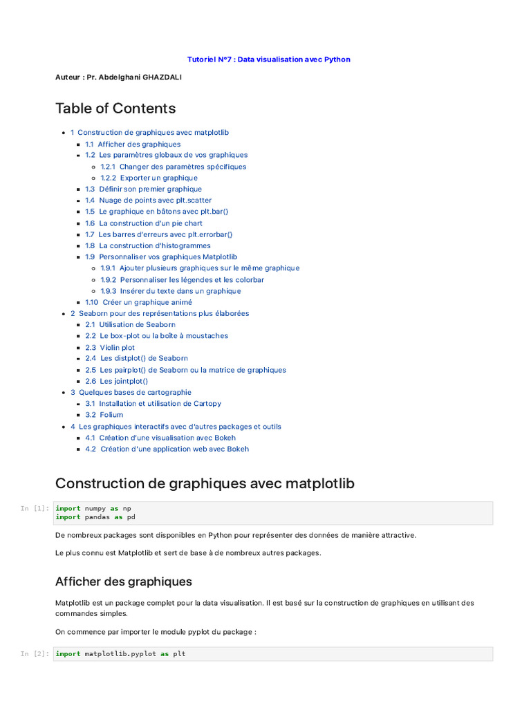 Visualisation de données avec Seaborn | PDF | Internet | Internet et Web