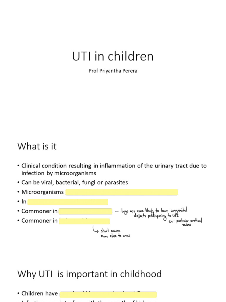 01 UTI in Children - 240912 - 073823 | PDF | Urinary Tract Infection ...
