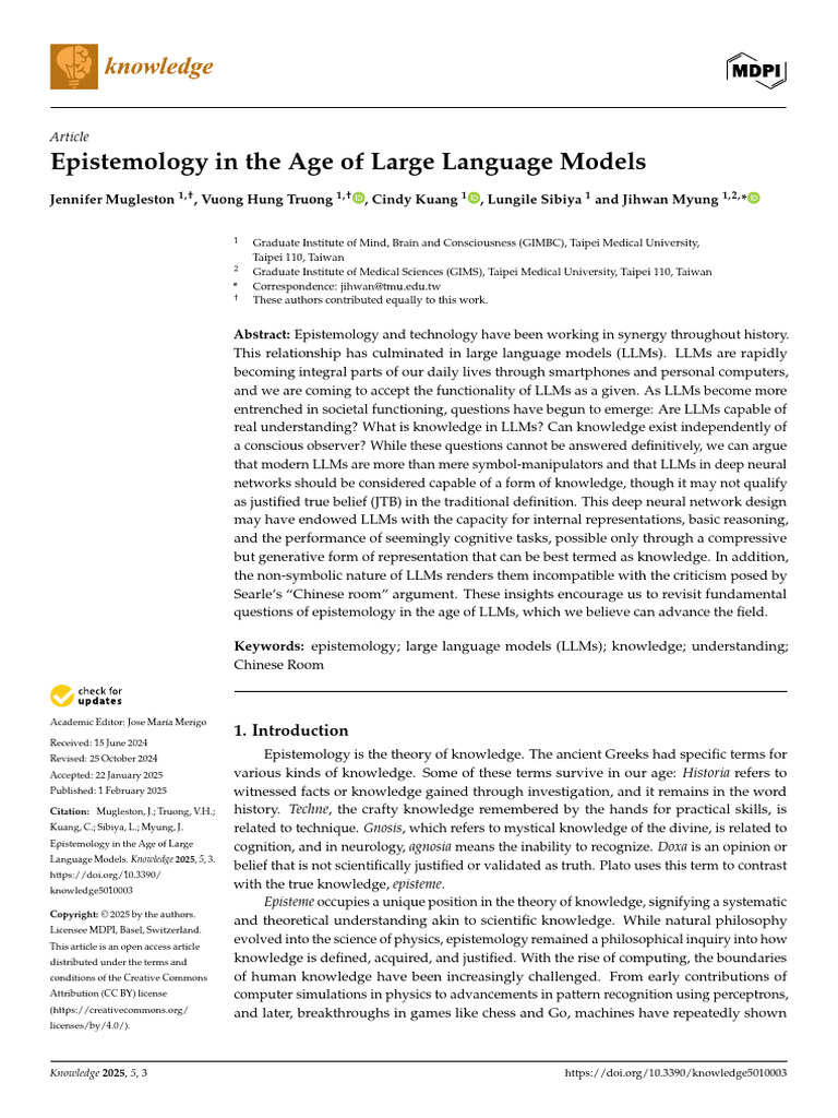 Knowledge 05 00003 v2 | PDF | Epistemology | Knowledge