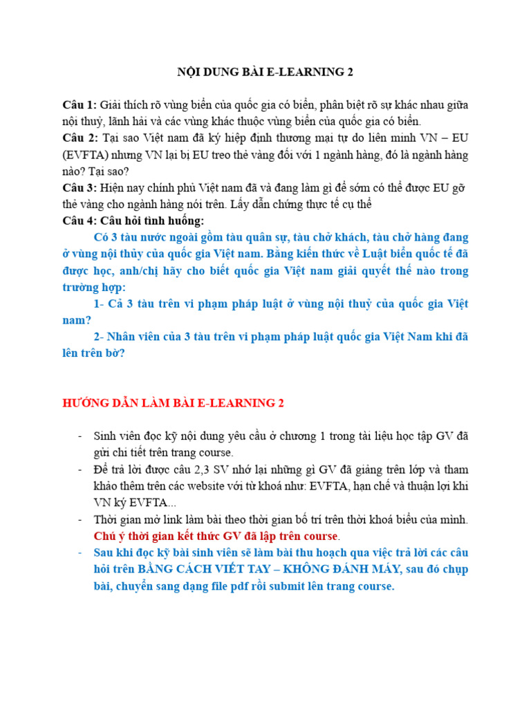 E-Learning 2 - LUẬT VTB | PDF
