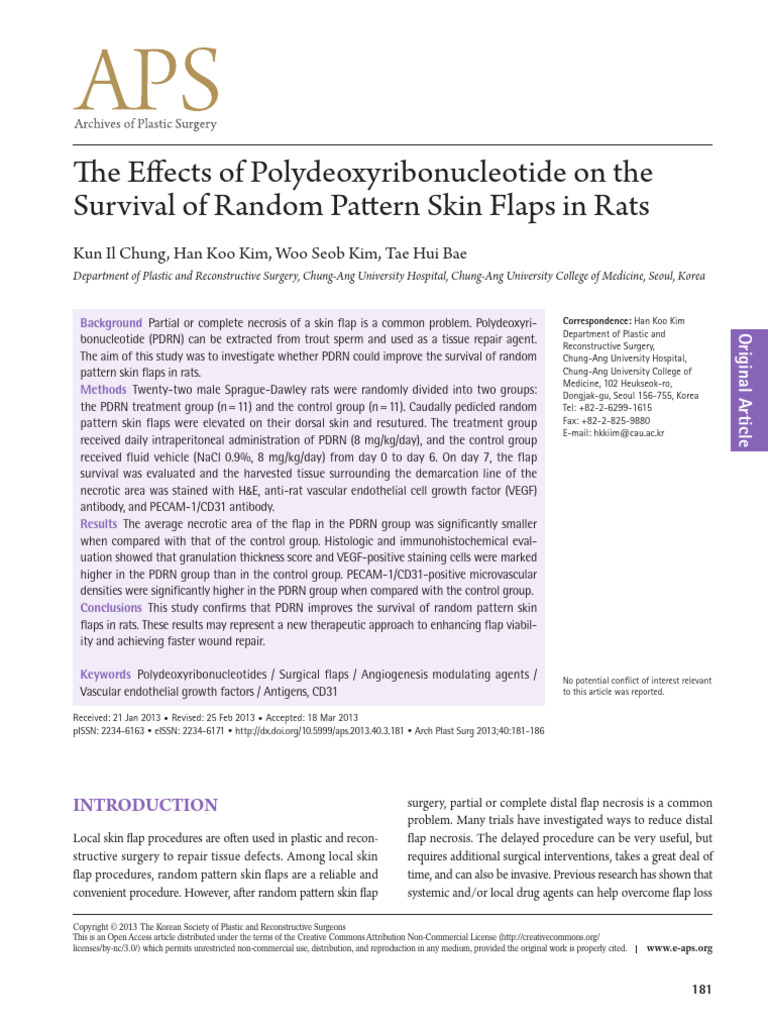 2013 The Effects of Polydeoxyribonucleotide On The Survival of Random ...
