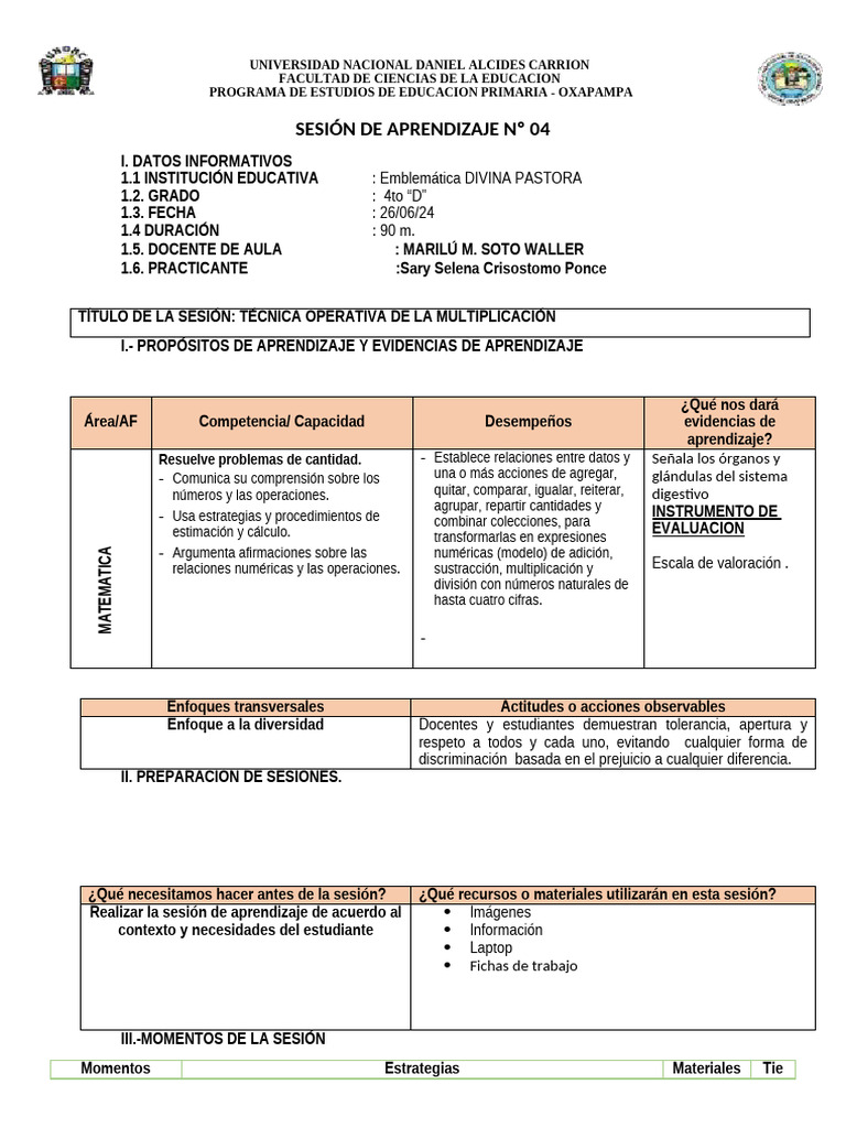 Sesion Ayc | PDF | Maestros | Aprendizaje