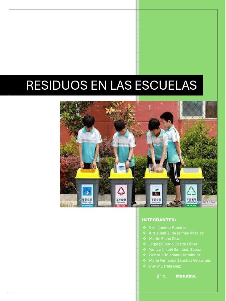 Manejo de Residuos Sólidos en Escuelas | PDF | Residuos | Reciclaje