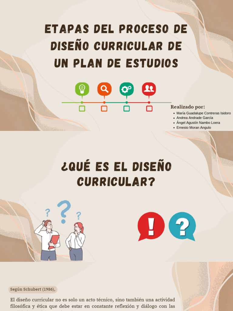 Etapas del Diseño Curricular Educativo | PDF | Plan de estudios | Diseño