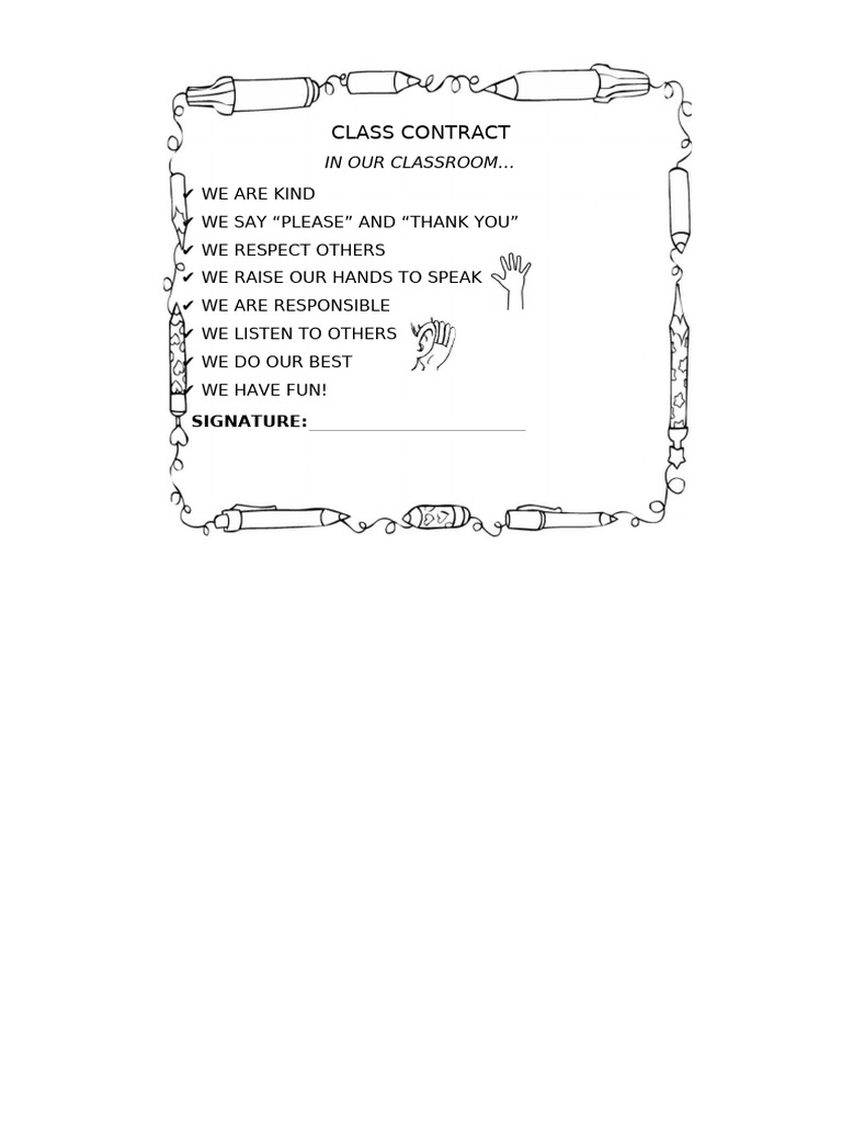 Class Contract Children | PDF