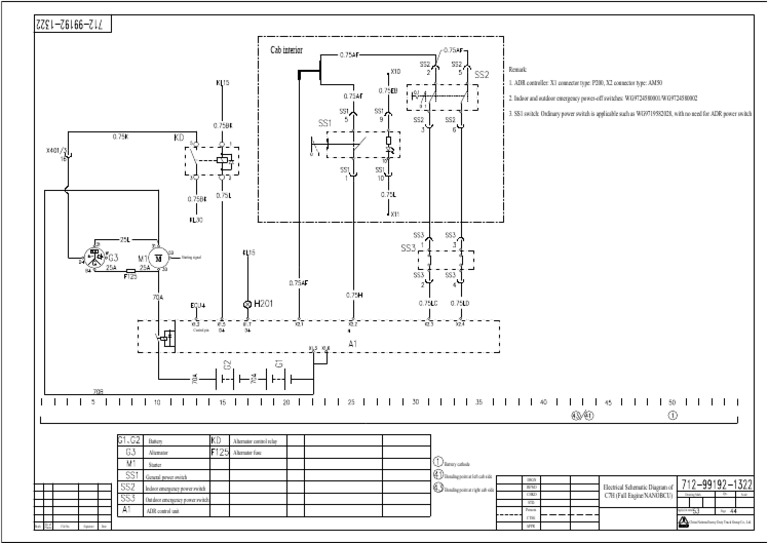Electrical Schematic for C7H Engine | PDF | Electronic Engineering ...