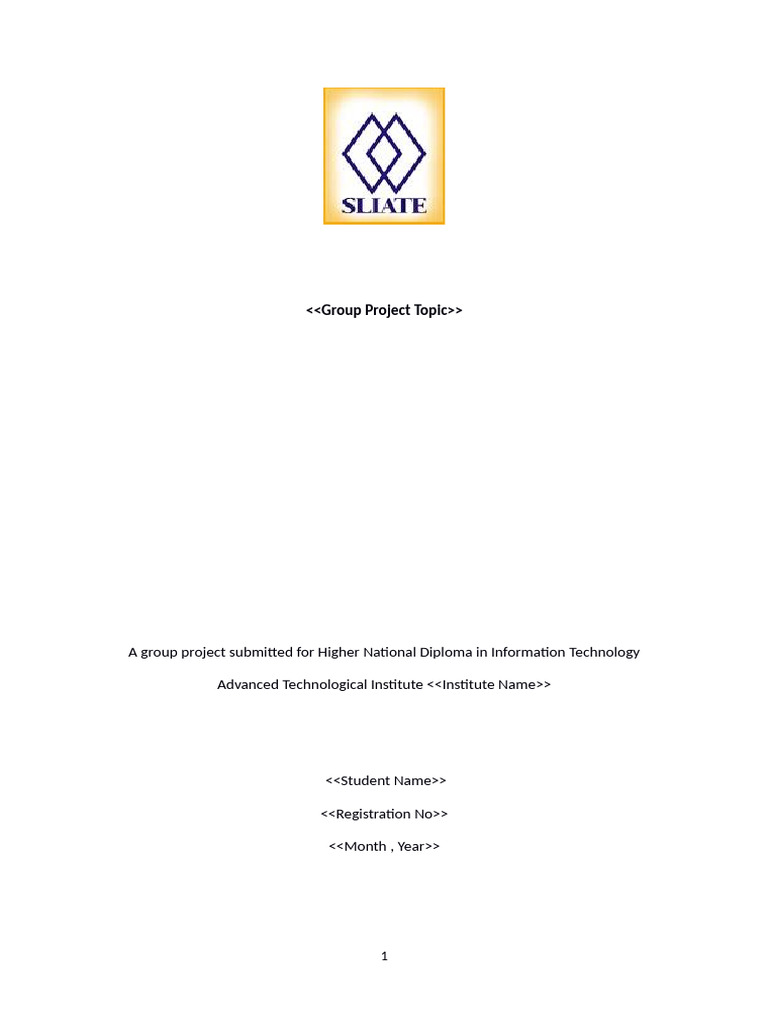 HND IT Group Project Report Guide | PDF | Use Case | System
