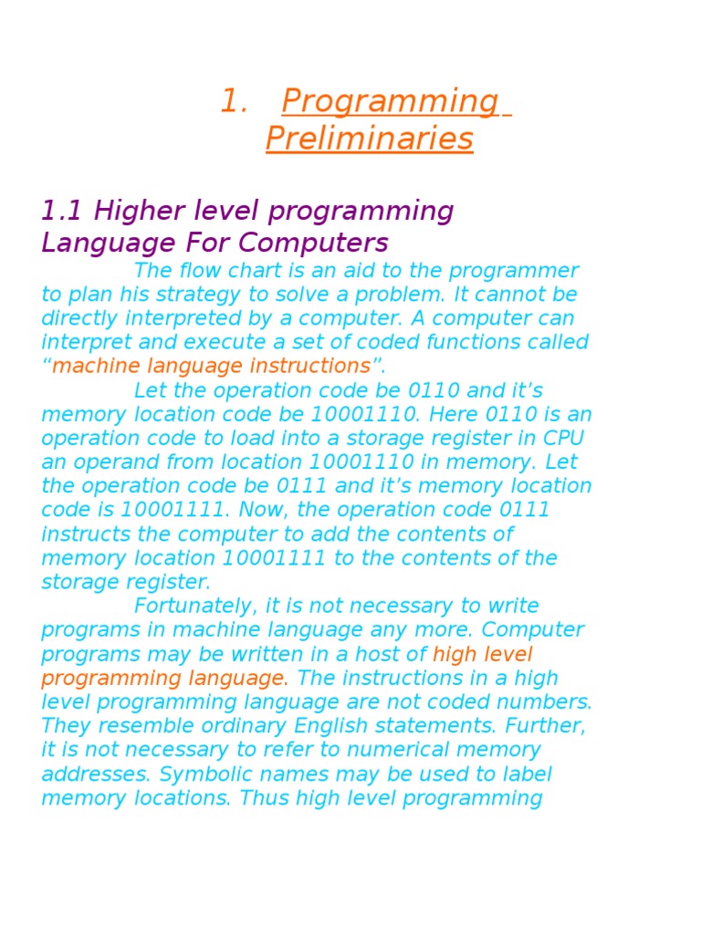 High Level Programming Languages Explained | PDF