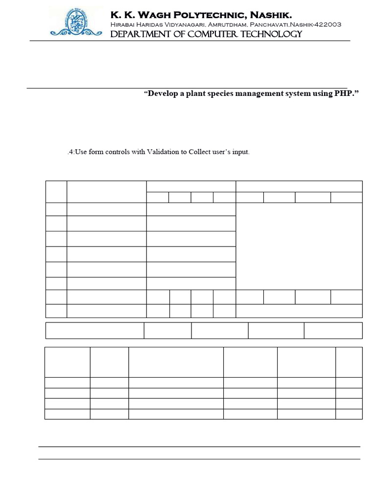 PHP Evaluation Sheet | PDF | Computing | Information Technology