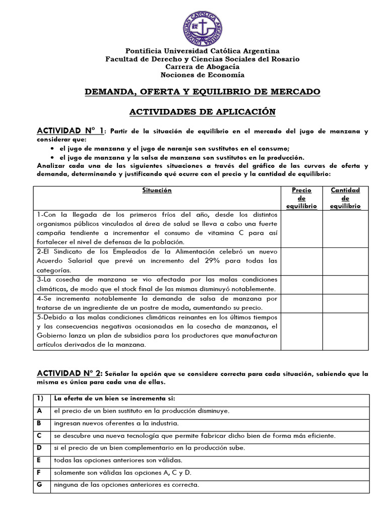 Análisis de Oferta y Demanda en el Mercado | PDF | Oferta (economía ...