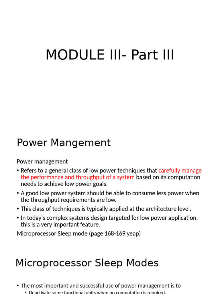Module III - Part III | PDF | Central Processing Unit | Computer ...