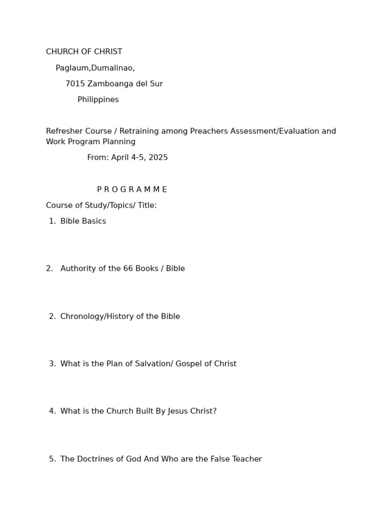 Church of Christ | PDF