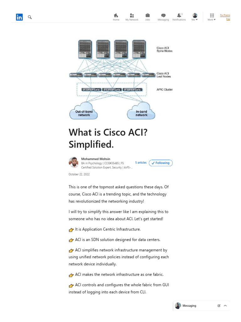 Understanding Cisco ACI Simplified | PDF | Computer Network | Cloud ...