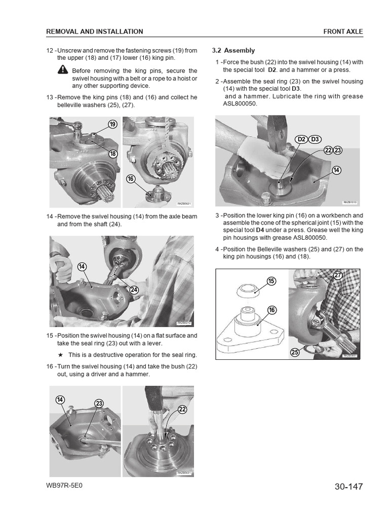 Front Axle Removal and Installation Guide | PDF | Manufactured Goods ...