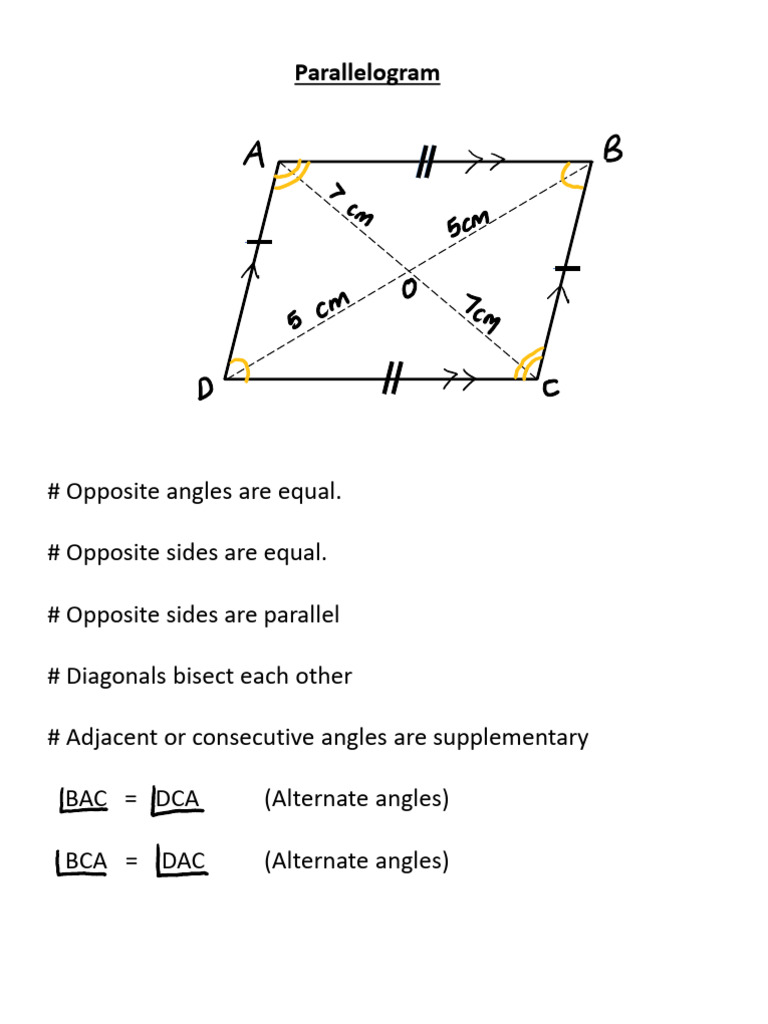 Properties of Quadrilaterals Explained | PDF