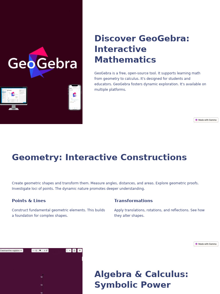 Explore GeoGebra: Interactive Math Tool | PDF | Geometry | Algebra