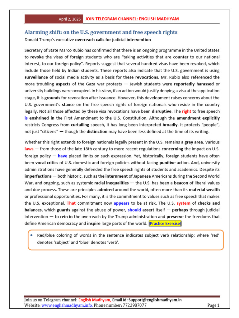 Alarming Shift | PDF | Freedom Of Speech | First Amendment To The ...