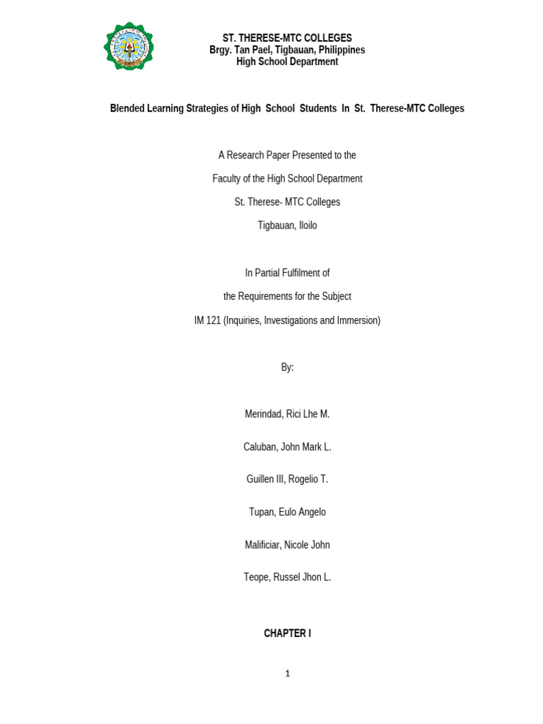 Blended Learning Strategies in High School | PDF | Educational ...
