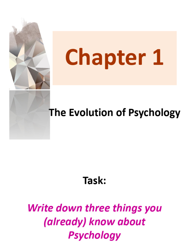 Evolution of Psychology Overview | PDF | Psychology | Unconscious Mind