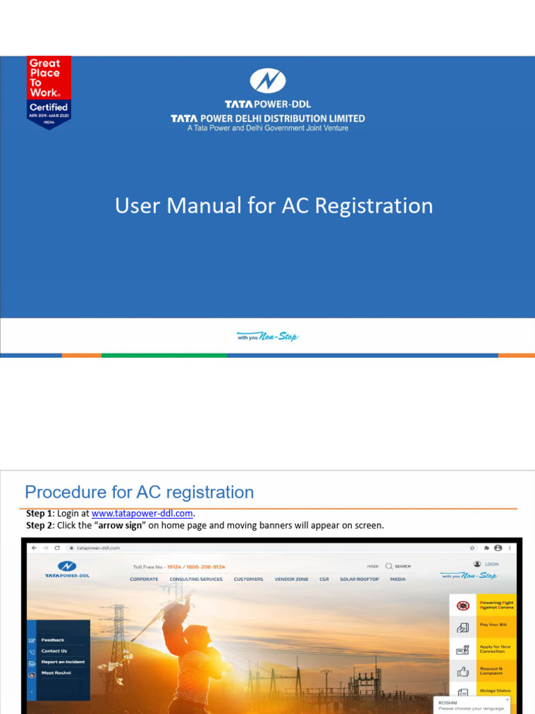 AC Registration User Manual | PDF