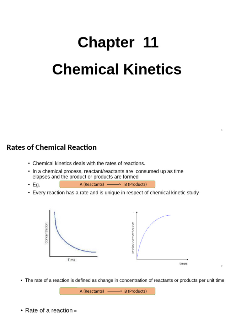Chemical Kinetics: Reaction Rates Explained | PDF | Reaction Rate ...
