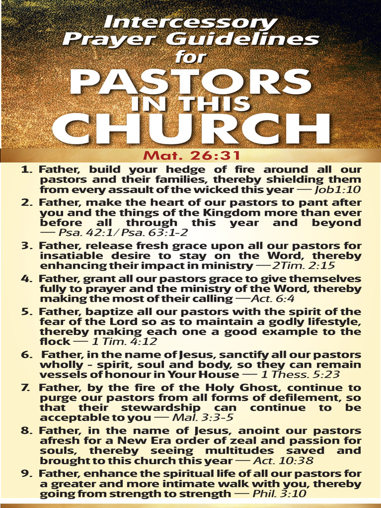 Intercessory Prayer for Church Leaders | PDF | Theology | Christian ...